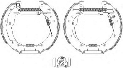 HELLA PAGID 8db355004321 -  Комплект тормозных колодок
